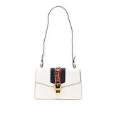 グッチ シルヴィ ワンショルダーバッグ 421882 ホワイト レザー レディース GUCCI 【中古】